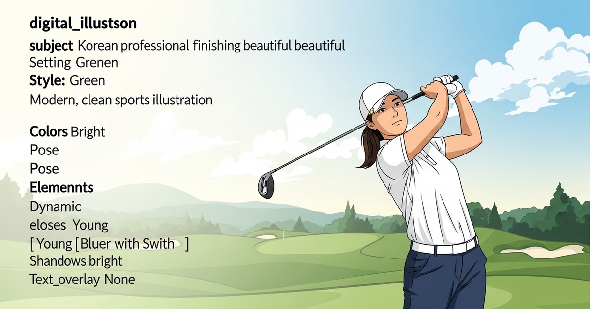 ペ・ソンウ ゴルフイラスト